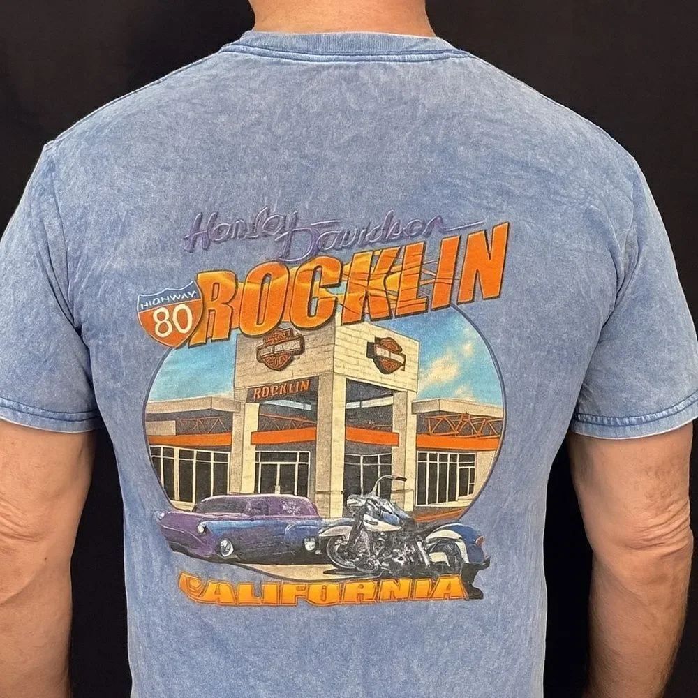 Vintage USA Harley-Davidson Graphic T Shirt 80 Rocklin California Medium